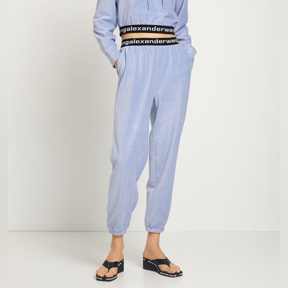 Alexander Wang STRETCH CORDUROY SWEATPANTS WITH LOGO